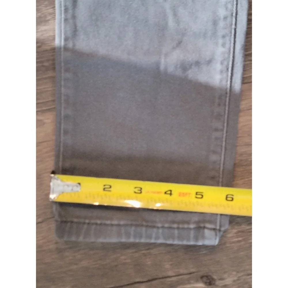 US Polo Assn Boys Grey Straight Leg Jeans Size 7 Elastic Waist Stretch 12CD68